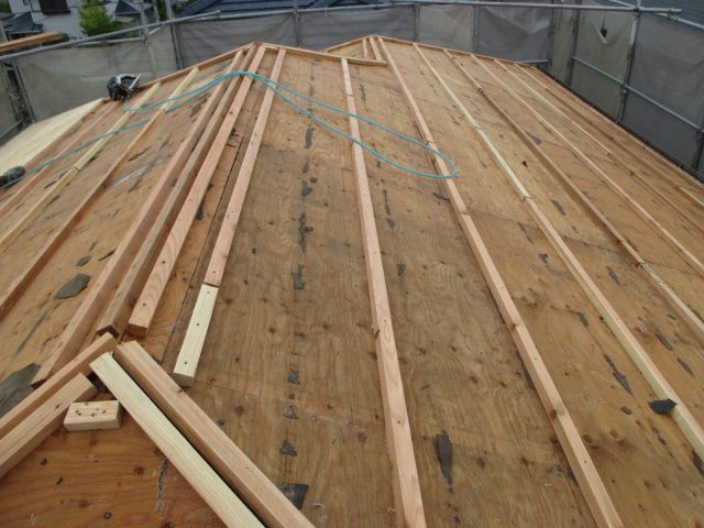 播磨町の嵩上げ・木下地補強工程